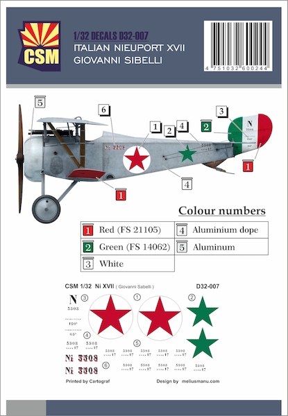 Italian Nieuport XVII Giovanni Sabelli D32-007