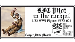 WW1 RFC Pilot in Cockpit F32-024