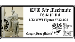 WW1 RFC Air Mechanic Repairing F32-025