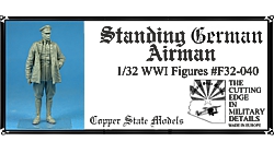 Standing German Airman 2 head versions  F32-04)