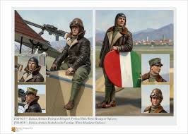 Italian Airman Posing at Nieuprot 11 Rudder  F32-077