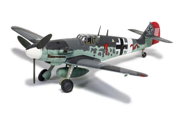Messerschmitt Bf109G-6, Luftwaffe, (Trop) Red 1 Hpt. Werner Schroer 8/JG27 Rhodes Greece 1943 AA27111