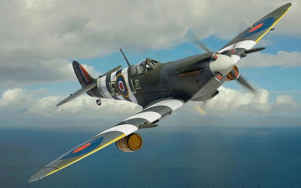 Spitfire Nk,IX Mk329/JE-J(JR) W/Cdr.J.E.Johnson, No.144 Wing Royal Canadian Air Force Beer Truck June 1944 AA29101