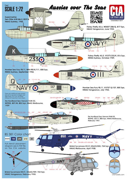 Aussies over The Seas - RAN Carrier-borne aircraft 1949-1980.  CTA-007