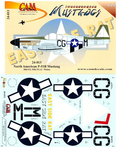 North American P51B Mustang (38FS, Watts) CAM24-013
