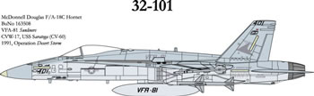 McDonnell Douglas F/A-18C Hornet (VFA81 Sunliners)  CAM32-101