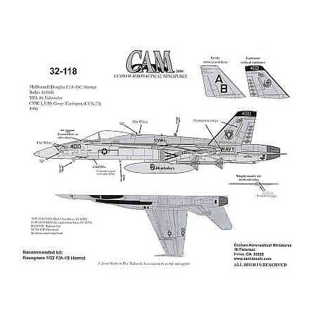 F18 Hornets Nest (VFA86 Sidewinders CAG)  CAM32-118