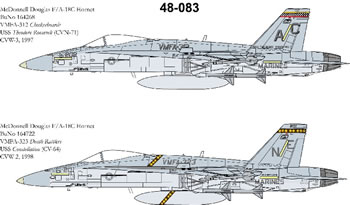 F18 Hornets nest (VMFA312 Checkerboards, VMFA323 Death Rattlers)  CAM48-083