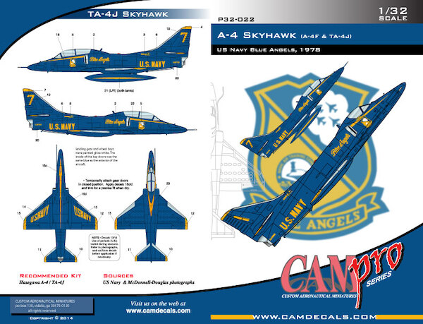 McDonnell Douglas A4F/TA4J Skyhawk (US Navy Blue Angels)  CAMP32-022