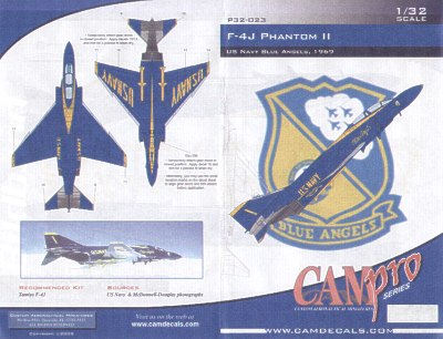 McDonnell Douglas F4J Phantom (US Navy Blue Angels 1969)  CAMP32-023
