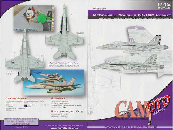 McDonnell Douglas F/A18C Hornet (VA76 Clansmen) CAMP48-004