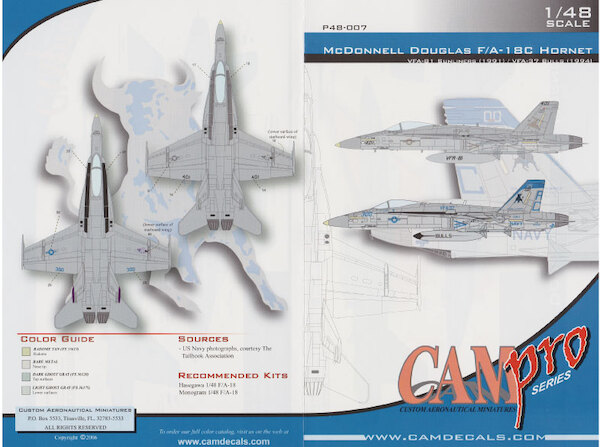 McDonnell Douglas F/A18C Hornet VFA81 Sunliners)  CAMP48-007