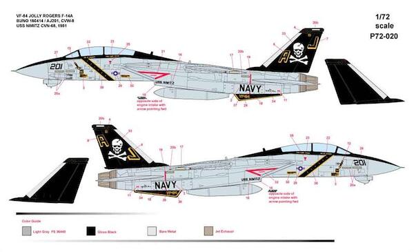 Grumman F14A Tomcat (VF84 Jolly Rogers)  CAMP72-020