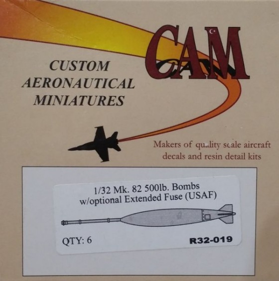 MK82 Bombs 500lb with Fuse extender 6x (Ex Tac Scale!) R32-019
