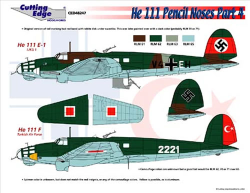 Heinkel He111E/F Pedro "Pencil Noses" Part 4 (1/KG1, Turkish AF) CED48247