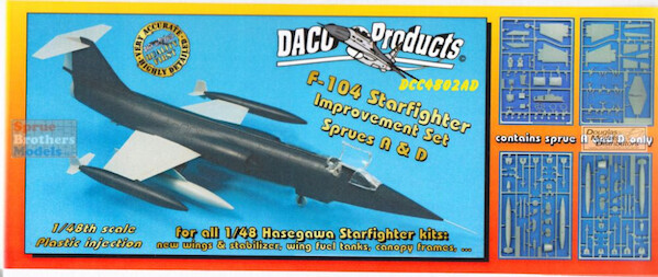 Starfighter Improvement & Correction Set with only sprue A and D (Hasegawa) C4802AD