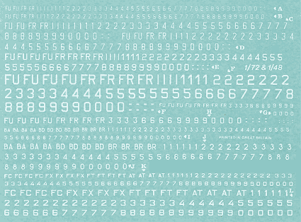 Belgian Numbers and codes (White) D7202B