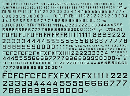 Belgian Numbers and codes (Black)  D7203B