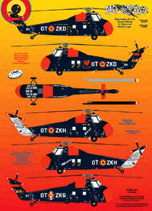 Sikorsky S58 Stencils and special markings "Belgian Air Force" D7263