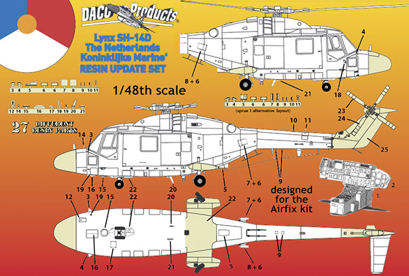 Westland SH14D Lynx update set for Royal Dutch Navy (Airfix) (BACK IN STOCK!) DCC4806