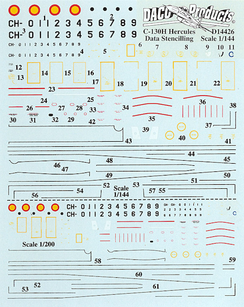 C-130H Data stenciling 1/144 & 1/200!  DCD14426