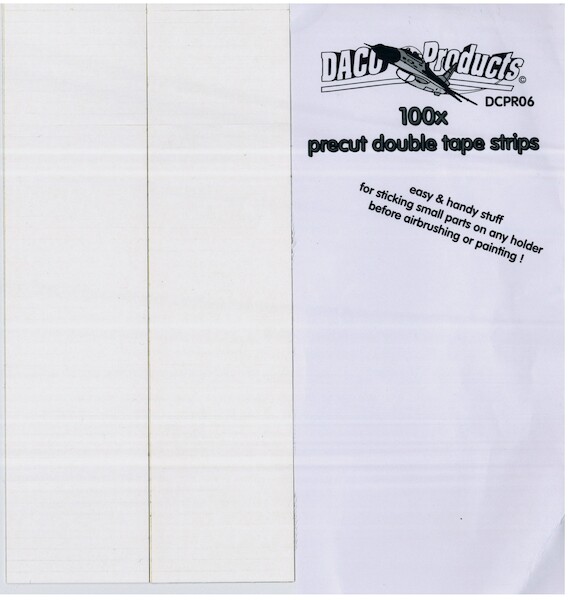 100x precut double sided tape strips DPR06