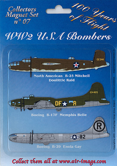 Fridge Magnets set: World War II: USA Bombers  MAGNETS 07
