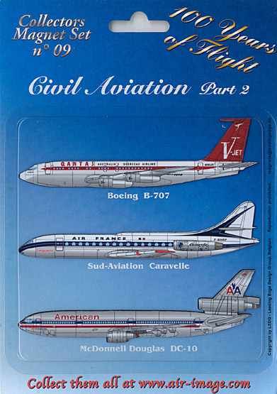 Fridge Magnets set: Civil Aviation Part 2 - First Jets  MAGNETS 09