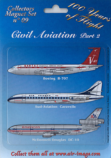 Fridge Magnets set: Civil Aviation Part 2 - First Jets MAGNETS 09