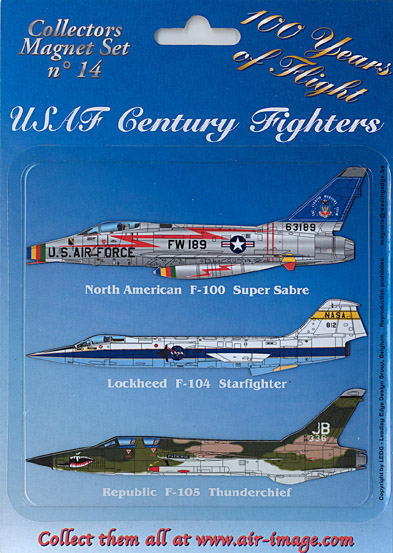 Fridge Magnets set: USAF Century Fighters MAGNETS 14