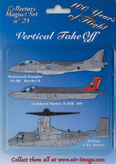 Fridge Magnets set: Vertical Take off  MAGNETS 23