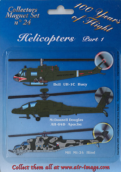 Fridge Magnets set: Helicopters Part 1 - Anti tank MAGNETS 24