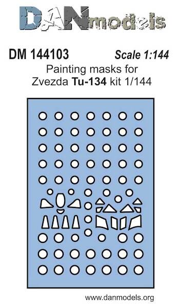 Vinyl painting mask for windows Tupolev Tu134A/B (Zvezda) DM144103