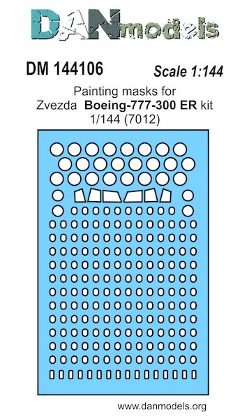 Vinyl painting mask for windows Boeing 777-300ER (Zvezda)  DM144106