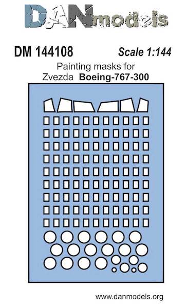 Vinyl painting mask for windows Boeing 767-300 (Zvezda)  DM144108