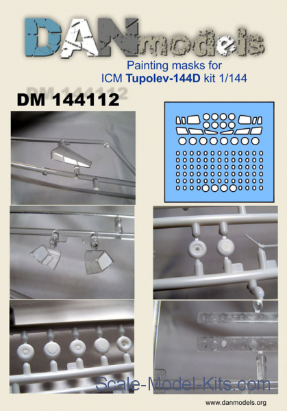 Vinyl painting mask for windows Tupolev Tu144D (ICM)  DM144112