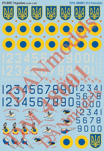 Decal Ukrainian Air Force (Generic) DM48001