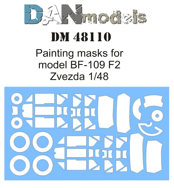 Vinyl painting mask for Messerschmitt BF109F-2 (Zvezda)  DM48110