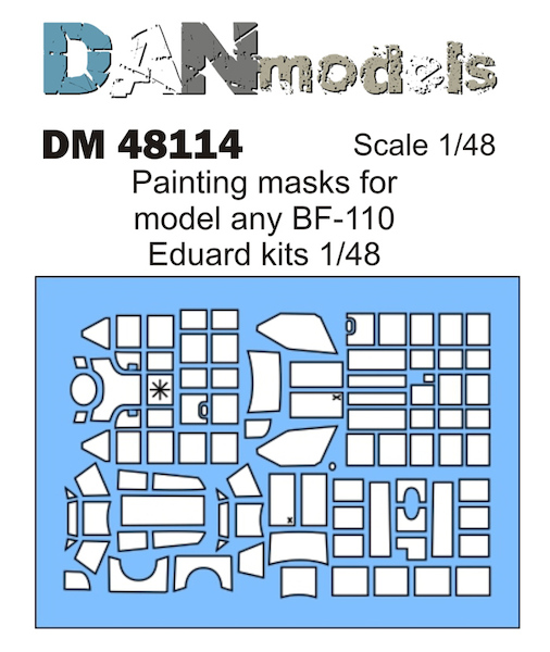 Vinyl painting mask for Messerschmitt BF110C/D/E (Eduard) DM48114