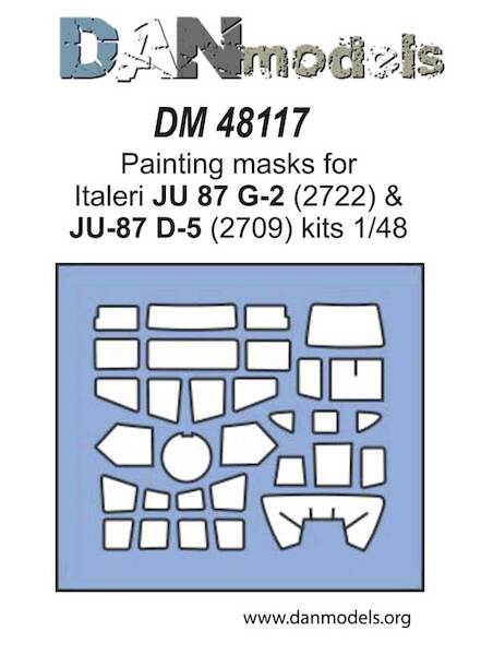 Vinyl painting mask for Junkers Ju87D-2 Stuka (Italeri) DM48117