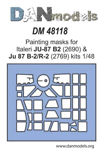 Vinyl painting mask for Junkers Ju87B-2/R-2  Stuka (Italeri)  DM48118