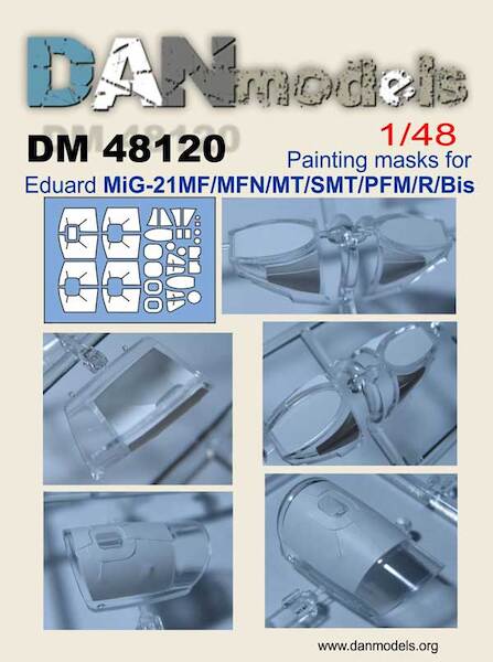 Vinyl painting mask for Mikoyan MiG21MF/MFN/MT/SMT/PF/PFM/R/Bis Fishbed Canopies (Eduard) DM48120