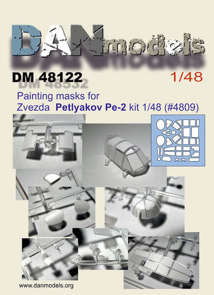 Vinyl painting mask for Petlyakov Pe2 (Zvezda) DM48122