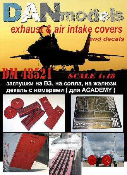 Mikoyan MiG29 Exhaust and air intake covers (ICM, Italeri) DM48521