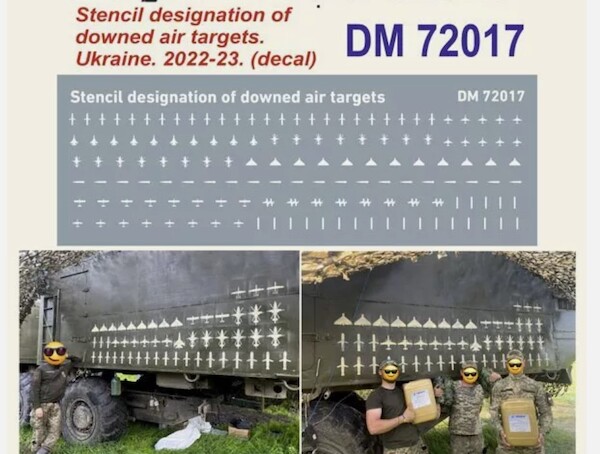 Stencil designation for Downed Air Targets DM72017