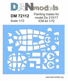 Vinyl painting mask for Dornier Do215/Do17Z (ICM) DM72112