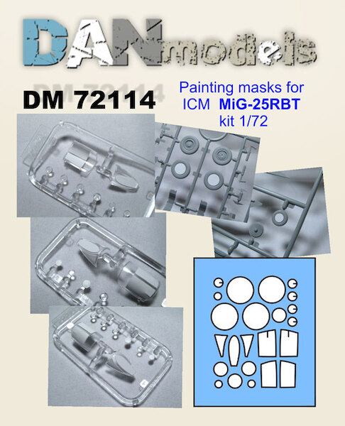 Vinyl painting mask for Mikoyan MiG25RBT "Foxbat"(ICM)  DM72114