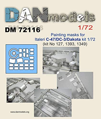 Vinyl painting mask for C47/DC3 Dakota (Italeri) DM72116