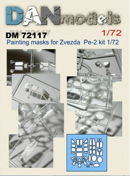 Vinyl painting mask Petlyakov Pe2 (Zvesda) DM72117
