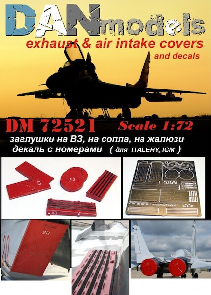 Mikoyan MiG29 Exhaust and air intake covers (ICM, Italeri)  DM72521